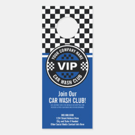 Car Wash Club - Racing Checkered Flag Prämien Türanhänger