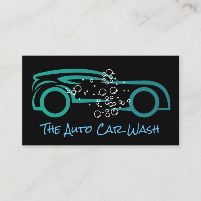 Car Wash Detection | Auto für Reinigungsdienste Visitenkarte (Vorderseite)