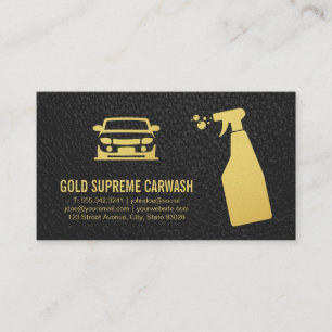 Car Wash Detection   Reinigung von Gold-Geschäftsb Visitenkarte