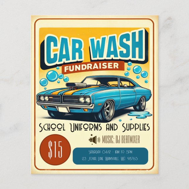 Car Wash Fundraiser Flyer (Vorne)