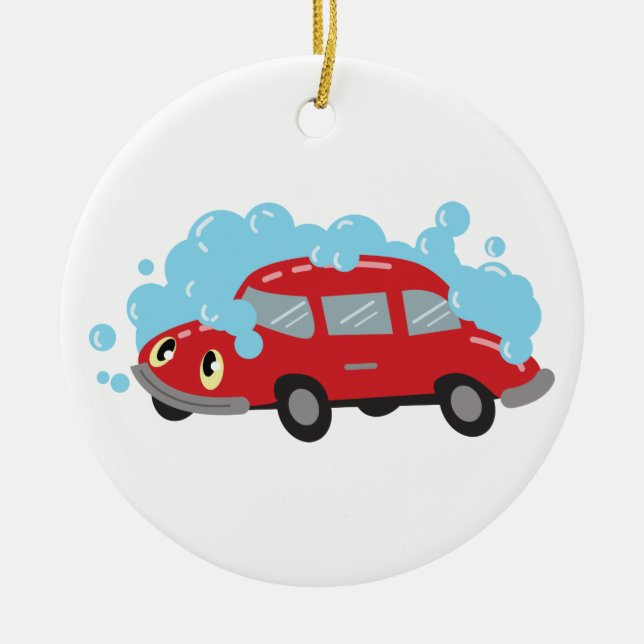 Car Wash Keramik Ornament (Vorne)