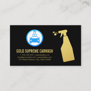 Car Wash Logo  Reinigungsservice Gold-Visitenkarte Visitenkarte