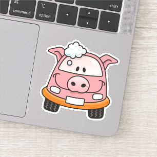 Car Wash Pig Aufkleber