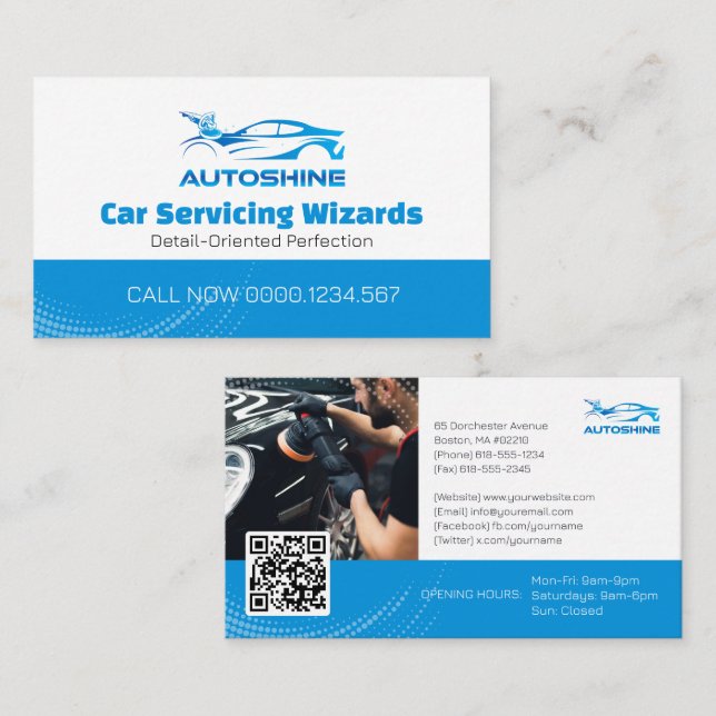 Car Wash Services | Beruflich Visitenkarte (Vorne/Hinten)