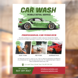 Car Wash Services Fensteraufkleber