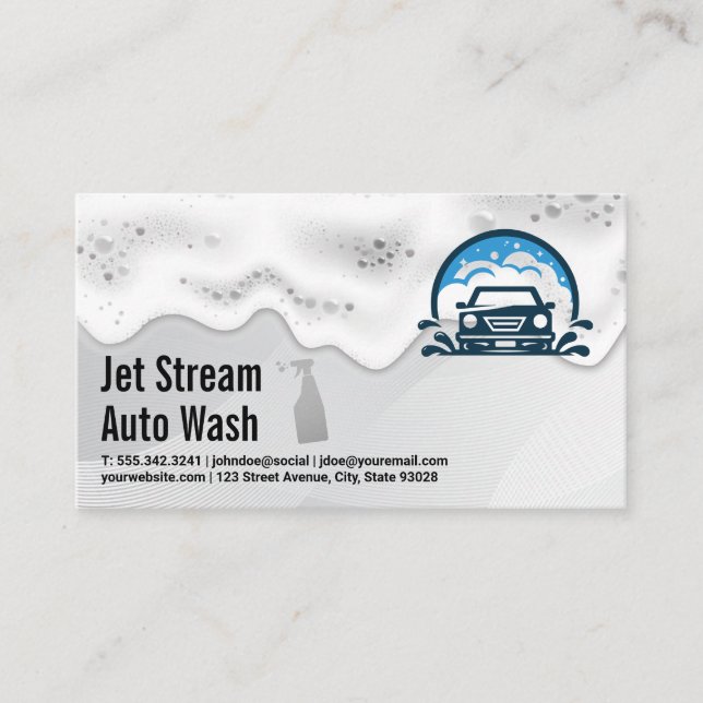 Car Wash Services | Soap Suds Visitenkarte (Vorderseite)