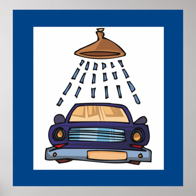 Car Wash Sign Poster (Vorne)