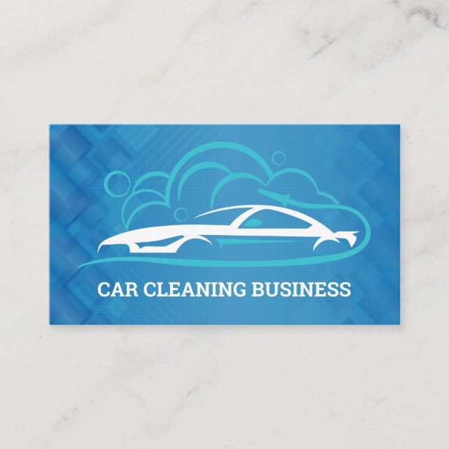 Car Wash Sports Car Logo Visitenkarte (Vorderseite)