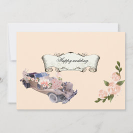 Car wedding Navy Floral Bridal Shower &Recipe All  Einladung