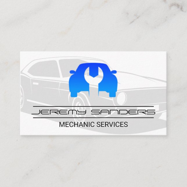 Car Wrench-Logo Visitenkarte (Vorderseite)