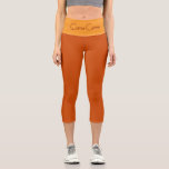 "CARA-CARA" Custom High-Waisted Capri Pants  Leggings<br><div class="desc">"CARA-CARA" Custom High-Waisted Capri Pants. Customizable Deep Orange High-Waisted Capri Pants. Step into statement-making style with the "CARA-CARA" High-Waisted Capri Pants from the WOMEN'S APPAREL COLLECTION—where confidence meets customization. Featuring a sleek, sculpting fit, these capris feature juicy cara-cara orange leggings and a contasting mellow orange-rind waistband with a standout deep-red...</div>