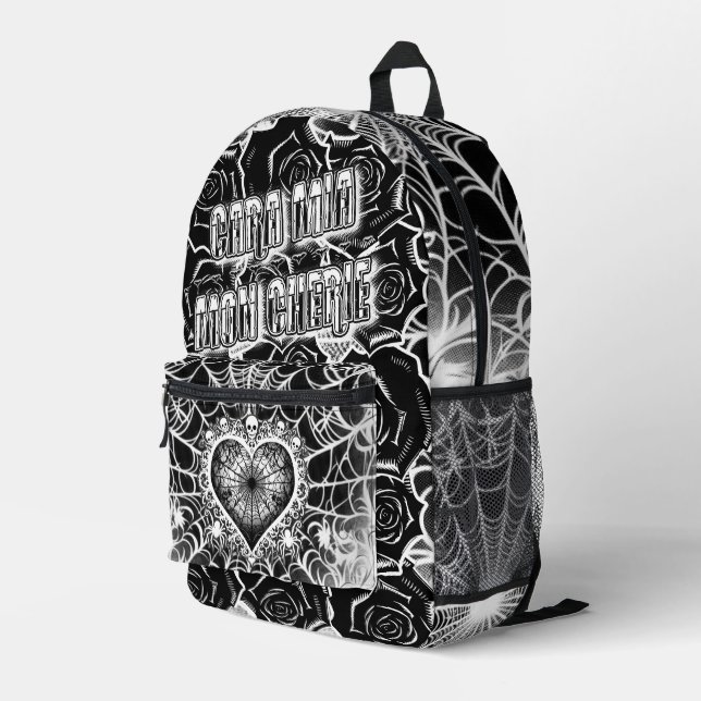 Cara Mia, Mon Cherie Bedruckter Rucksack (Rückseitige Ecke Rechts)