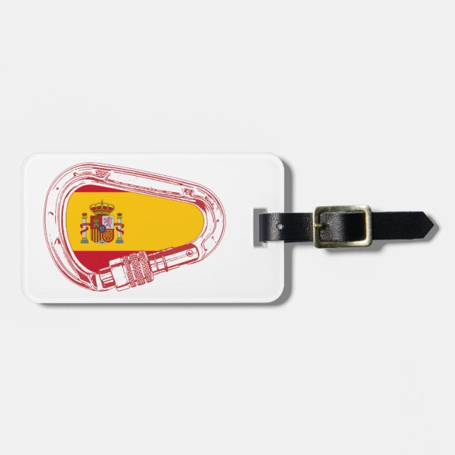 Carabiner-Flagge Spanien Gepäckanhänger (Vorderseite horizontal)