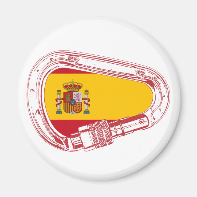 Carabiner-Flagge Spanien Magnet (Vorne)