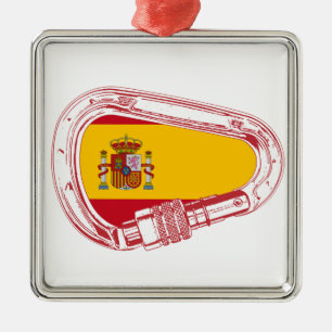 Carabiner-Flagge Spanien Ornament Aus Metall