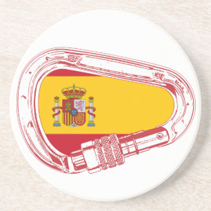 Carabiner-Flagge Spanien Sandstein Untersetzer