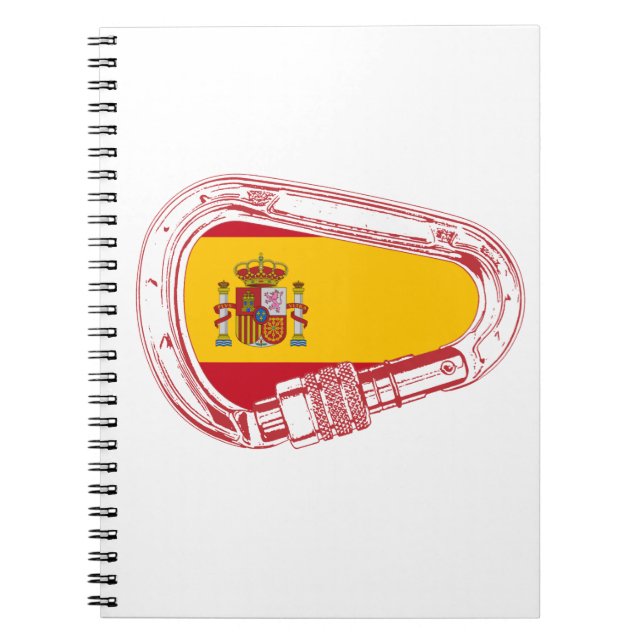 Carabiner-Flagge Spaniens Notizblock (Vorderseite)