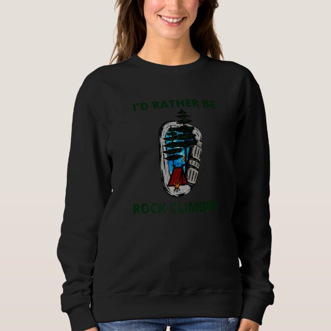 Carabiner ich wäre eher Rock Climbing Mountain Cli Sweatshirt (Vorderseite)