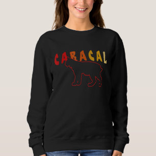 Caracal Animal Caracal Cat Lynx Wild Cat Shadow Sweatshirt