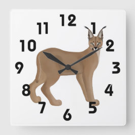 Caracal Clock Quadratische Wanduhr