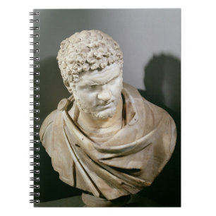 Caracalla, römischer Marmor cuirassed Fehlschlag, Notizblock