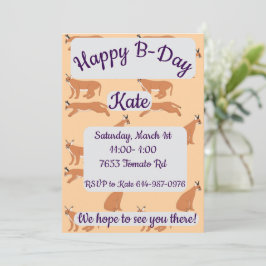 Caracals Happy Birthday Einladung
