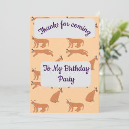 Caracals Thank you Card Einladung