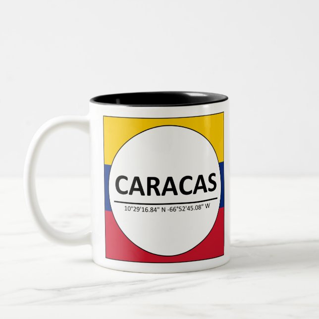 Caracas koordiniert venezolanische Flagge Zweifarbige Tasse (Links)