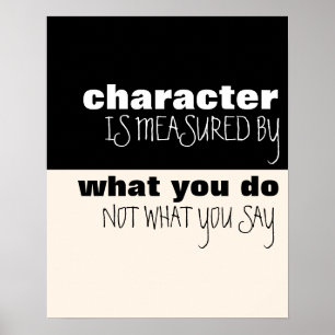 Caractère est mesuré par Actions Poster