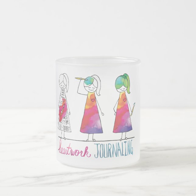 Caractère HWJ en verre dépoli Mug (Centre)