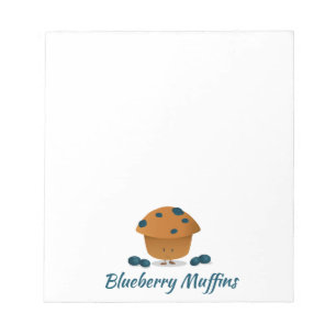 Caractère muffin bleuet   Bloc-notes