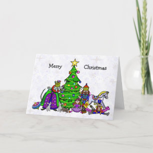 Caractères Casse-Noisettes Drôle Carte de Noël