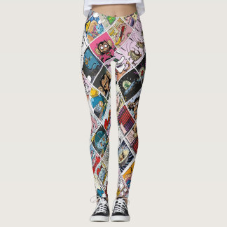 Caractères comiques Cute Colorful Motif Leggings