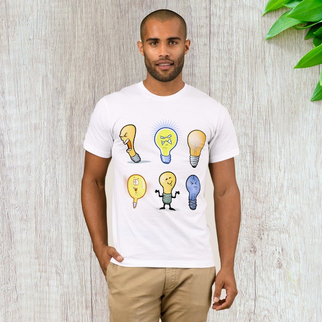 Caractères d'ampoule Hommes T-shirt (Créateur téléchargé)