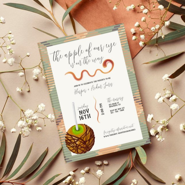 Caramel Apple - Einladung zur grünen Babydusche (Von Creator hochgeladen)