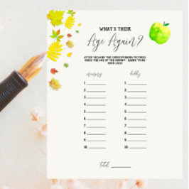 Caramel Apple (G) Baby What's Their Age Again Game