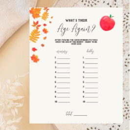 Caramel Apple (R) Baby What's Their Age Again Game
