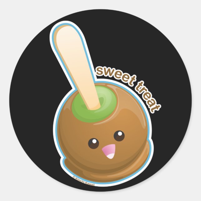 Caramel Apple Runder Aufkleber (Vorderseite)