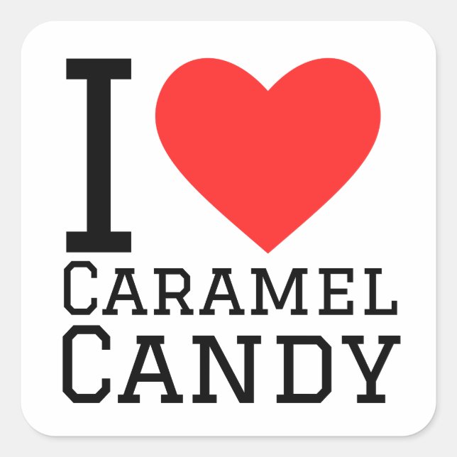 Caramel Candy Muster Quadratischer Aufkleber (Vorderseite)