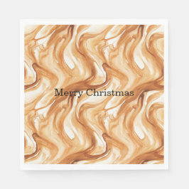 Caramel Carmel Candy Swirls Christmas Serviette