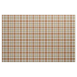 Caramel Dark Brown Yellow Tartan Squares Muster Stoff