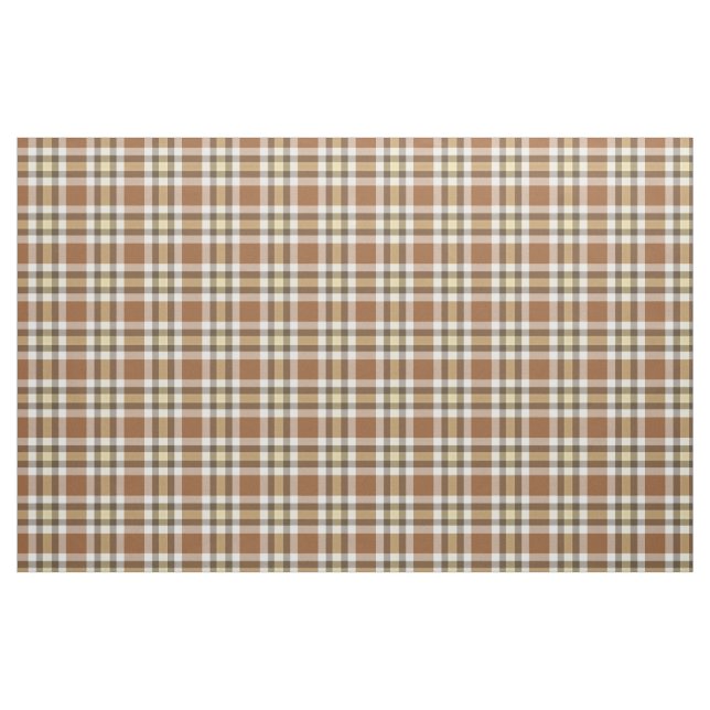 Caramel Dark Brown Yellow Tartan Squares Muster Stoff (Fat Quarter (45,7 x 55,9 cm))