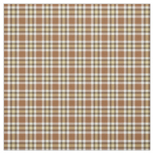 Caramel Dark Brown Yellow Tartan Squares Muster Stoff