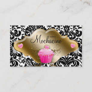 Caramel de rose de petit gâteau de carte de visite