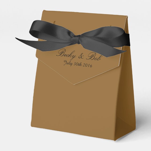 Caramel Favor Box Geschenkschachtel (Vorderseite)