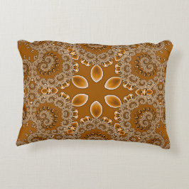 Caramel Fractal Lace Dekokissen