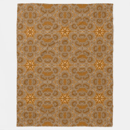 Caramel Fractal Lace Fleecedecke