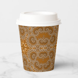Caramel Fractal Lace Pappbecher