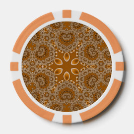 Caramel Fractal Lace Pokerchips