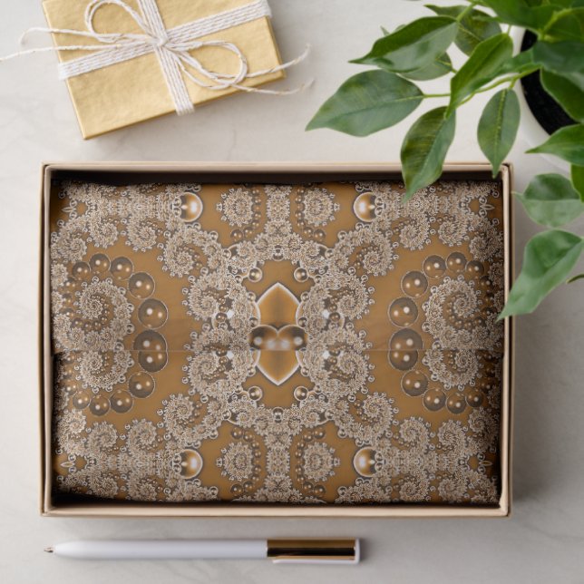 Caramel Fractal Lace Seidenpapier (Geschenk)